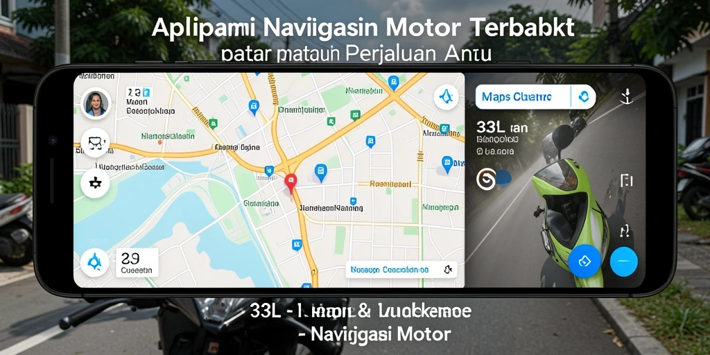 Antarmuka aplikasi Navigasi Motor 33L yang intuitif dan informatif.