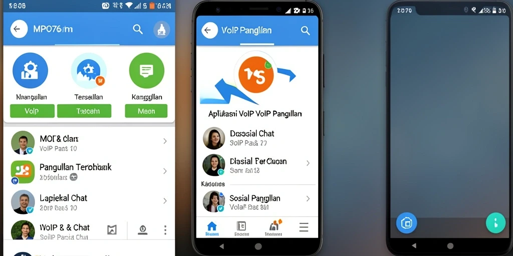 Antarmuka MPO76 menunjukkan fitur VoIP Panggilan yang intuitif dan mudah digunakan.