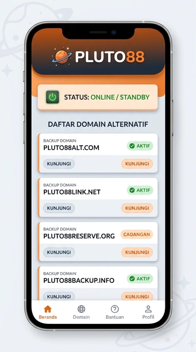 Tampilan link alternatif pluto88