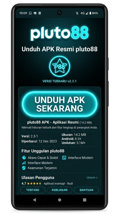 Tampilan halaman APK pluto88